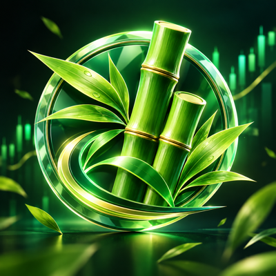 Green bamboo finance emblem